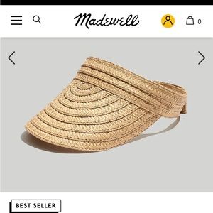 Madewell packable straw visor -one size
